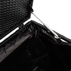 Garten Auflagenbox Schwarz Poly Rattan 220 cm