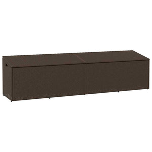 Garten Auflagenbox Braun Poly Rattan 220 cm