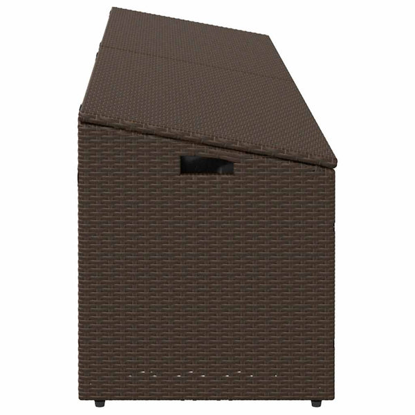 Garten Auflagenbox Braun Poly Rattan 220 cm