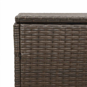 Garten Auflagenbox Braun Poly Rattan 220 cm