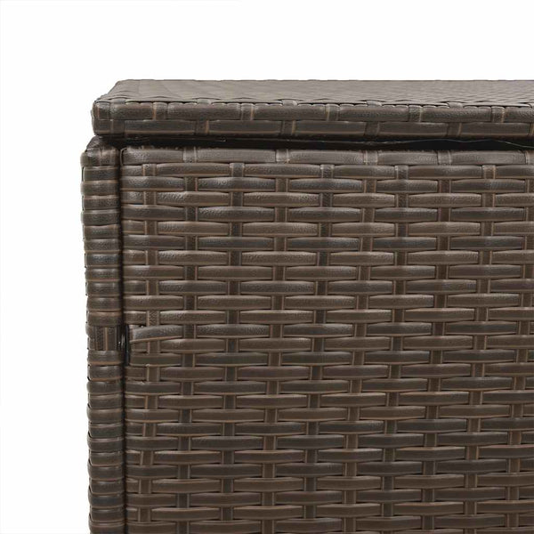 Garten Auflagenbox Braun Poly Rattan 220 cm