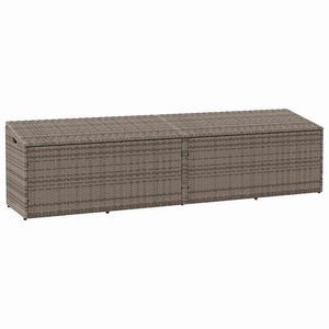 Garten Auflagenbox Grau 220 cm Poly Rattan