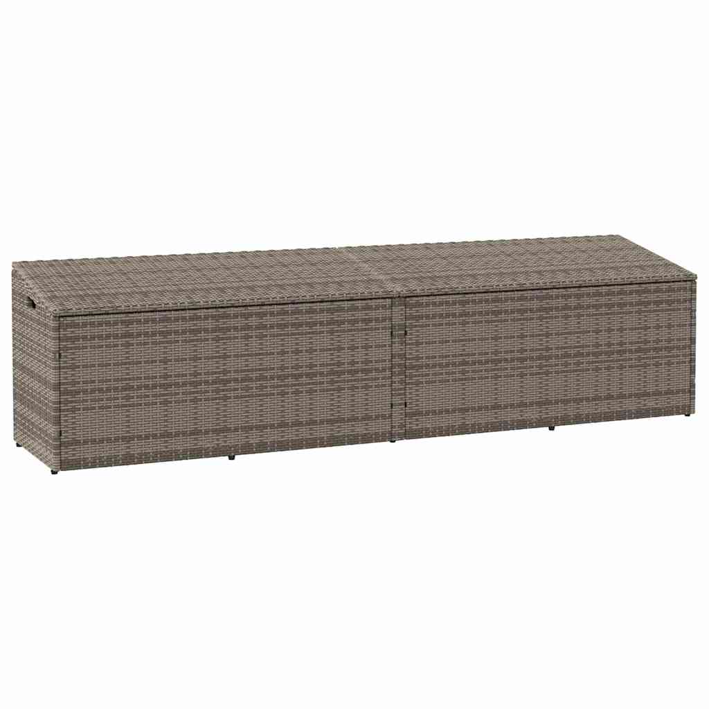 Garten Auflagenbox Grau 220 cm Poly Rattan
