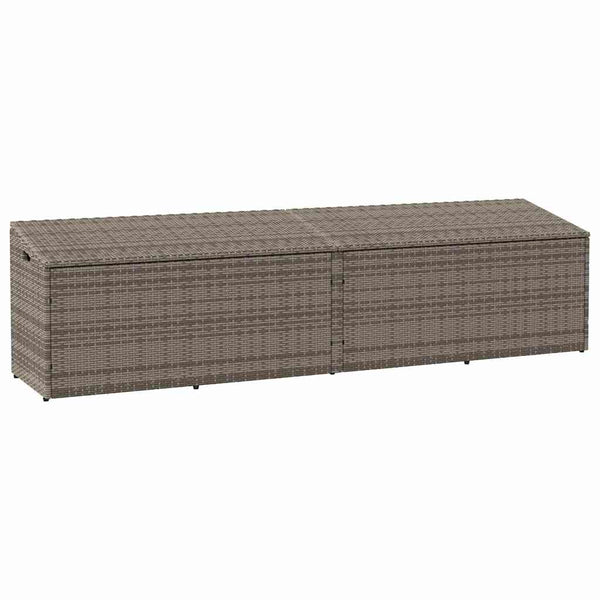 Garten Auflagenbox Grau 220 cm Poly Rattan