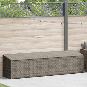 Garten Auflagenbox Grau 220 cm Poly Rattan