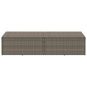 Garten Auflagenbox Grau 220 cm Poly Rattan