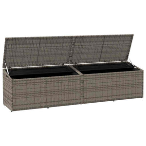 Garten Auflagenbox Grau 220 cm Poly Rattan