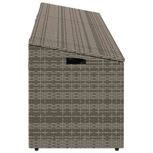 Garten Auflagenbox Grau 220 cm Poly Rattan