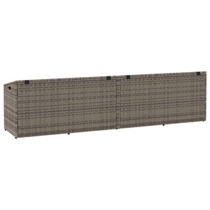 Garten Auflagenbox Grau 220 cm Poly Rattan