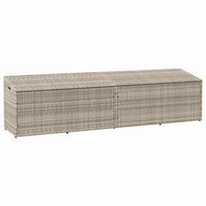 Garten Auflagenbox Hellgrau Poly Rattan 220 cm