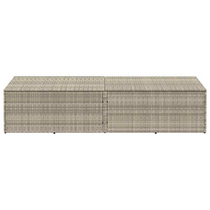 Garten Auflagenbox Hellgrau Poly Rattan 220 cm