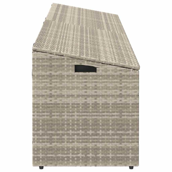 Garten Auflagenbox Hellgrau Poly Rattan 220 cm