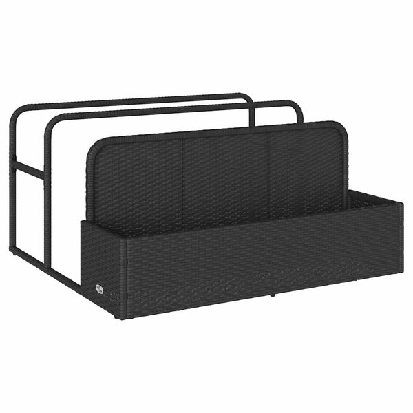 Schwarzer Pool Aufbewahrungsbehälter Poly Rattan