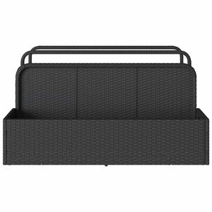 Schwarzer Pool Aufbewahrungsbehälter Poly Rattan