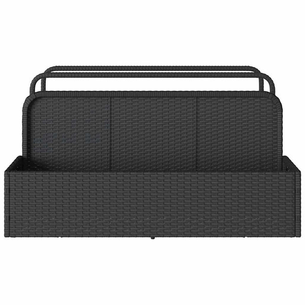 Schwarzer Pool Aufbewahrungsbehälter Poly Rattan