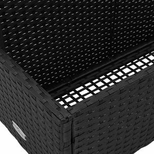 Schwarzer Pool Aufbewahrungsbehälter Poly Rattan
