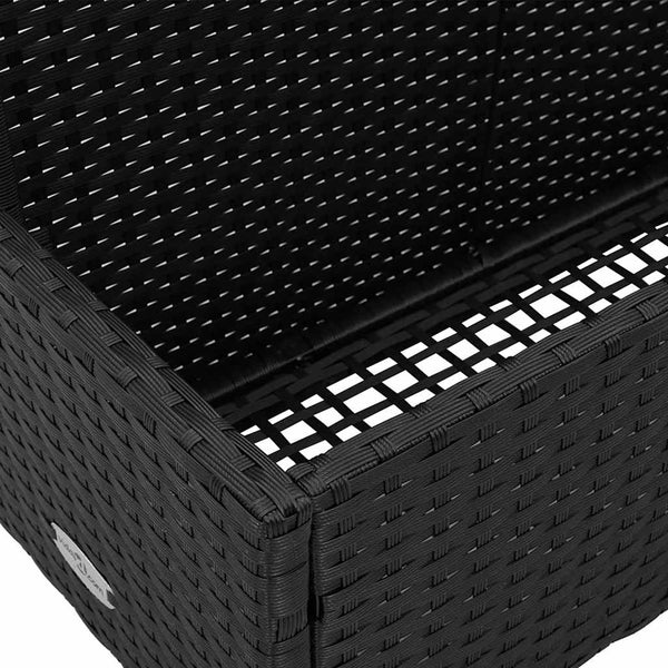 Schwarzer Pool Aufbewahrungsbehälter Poly Rattan