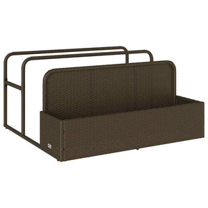 Pool Aufbewahrungsbox Braun Poly Rattan