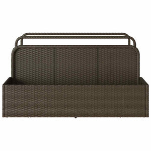 Pool Aufbewahrungsbox Braun Poly Rattan
