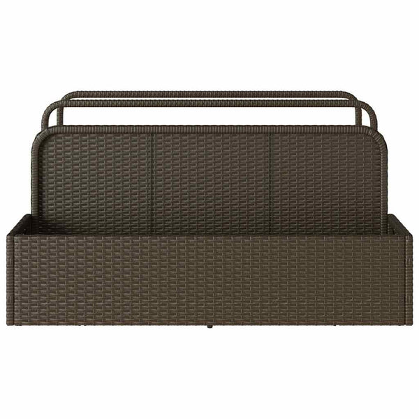 Pool Aufbewahrungsbox Braun Poly Rattan