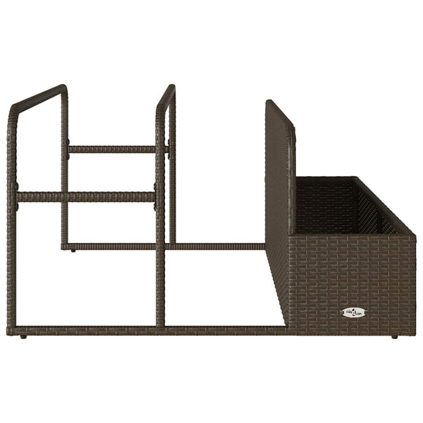 Pool Aufbewahrungsbox Braun Poly Rattan