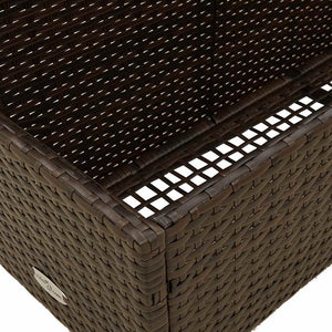 Pool Aufbewahrungsbox Braun Poly Rattan