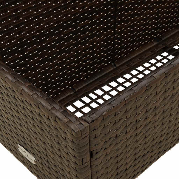 Pool Aufbewahrungsbox Braun Poly Rattan