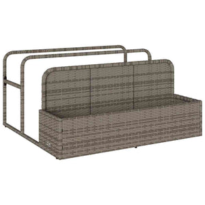 Pool Aufbewahrungsbox Grau Poly Rattan