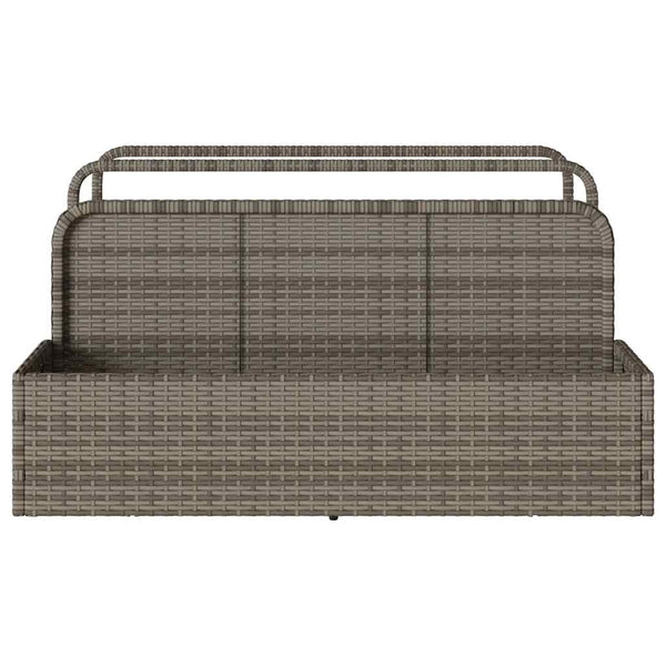 Pool Aufbewahrungsbox Grau Poly Rattan