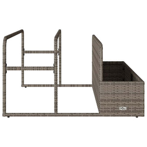 Pool Aufbewahrungsbox Grau Poly Rattan
