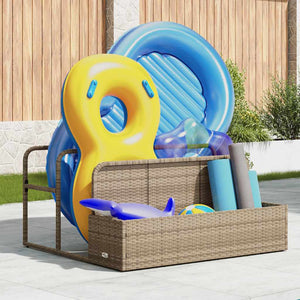 Pool Aufbewahrungsbox Beige Poly Rattan