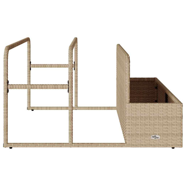 Pool Aufbewahrungsbox Beige Poly Rattan
