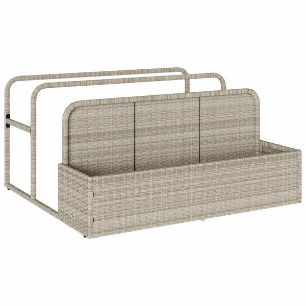 Pool Aufbewahrungsbox Hellgrau Poly Rattan