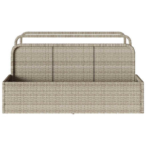 Pool Aufbewahrungsbox Hellgrau Poly Rattan