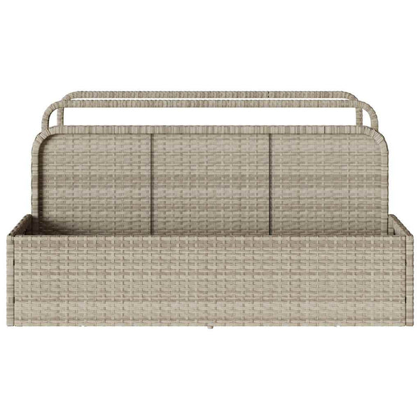 Pool Aufbewahrungsbox Hellgrau Poly Rattan