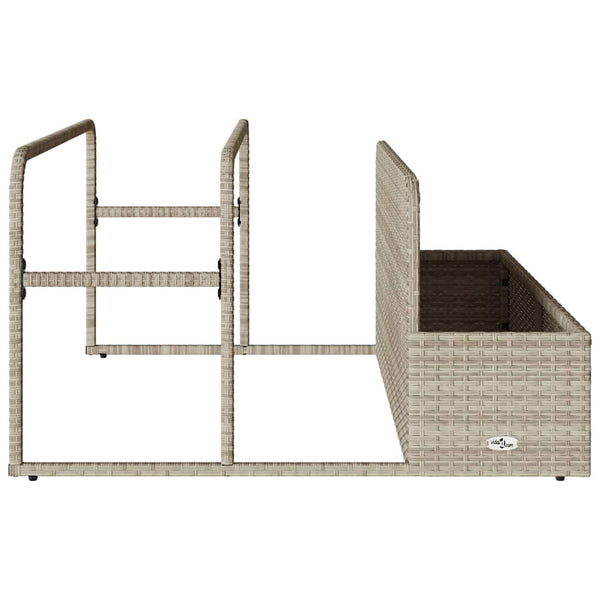 Pool Aufbewahrungsbox Hellgrau Poly Rattan