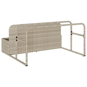 Pool Aufbewahrungsbox Hellgrau Poly Rattan
