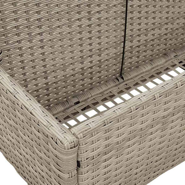Pool Aufbewahrungsbox Hellgrau Poly Rattan