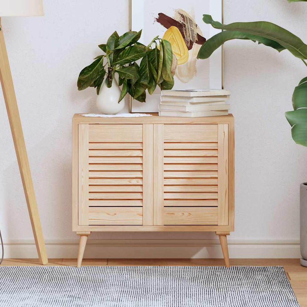 vidaXL Portes d'armoire, design à lattes, 2 pcs, 39,5x29,5 cm, bois massif
