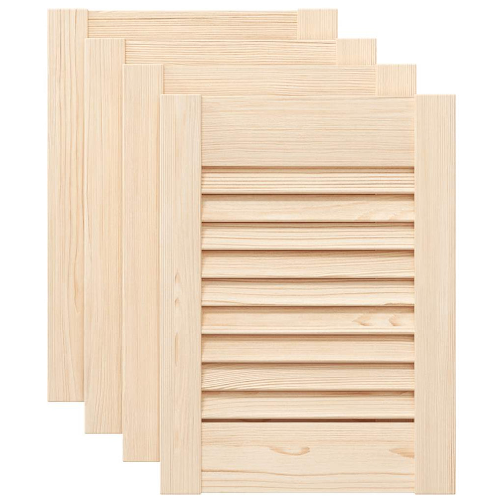 vidaXL Portes d'armoire à persiennes 4 pcs 39,5x29,5 cm Bois massif