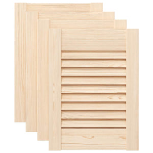 Lamellen Schranktüren Kiefer 39,5x29,5cm, 4er Set