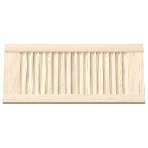 vidaXL Portes de placard persiennes 2 pcs 61,5x29,5cm Bois massif