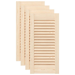 Lamellentüren Holz 61,5x29,5cm, 4er Set