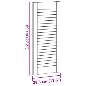 Lamellentüren Kiefer Massivholz 69x29,5cm 4er Set