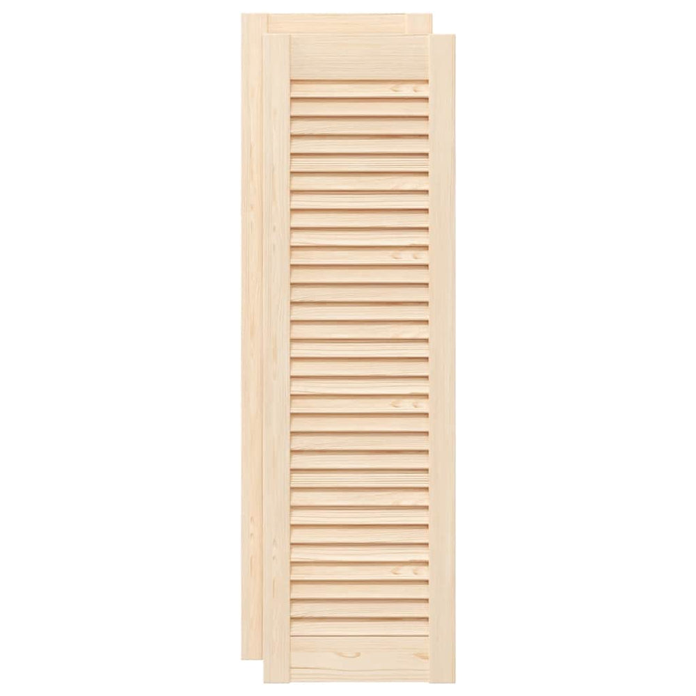 vidaXL Portes d'armoire à persiennes 2 pcs 99x29,5 cm Bois de pin massif