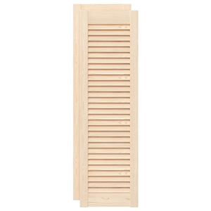 vidaXL Portes d'armoire à persiennes 2 pcs 99x29,5 cm Bois de pin massif
