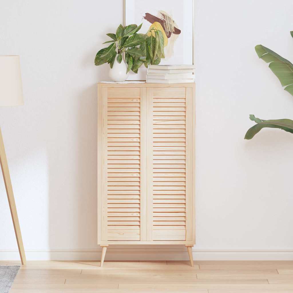vidaXL Portes d'armoire à persiennes 2 pcs 99x29,5 cm Bois de pin massif