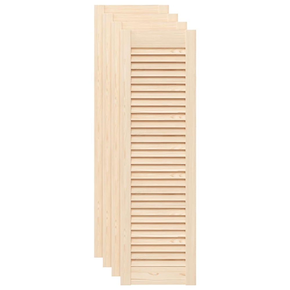 vidaXL Portes d'armoire à persiennes 4 pcs 99x29,5 cm Bois de pin massif