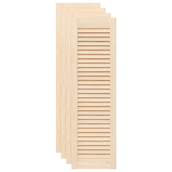 vidaXL Portes d'armoire à persiennes 4 pcs 99x29,5 cm Bois de pin massif