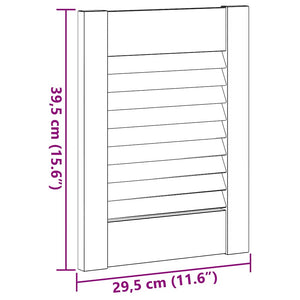 Lamellen Schranktüren Weiß 39,5x29,5cm 4er Set